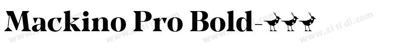 Mackino Pro Bold字体转换